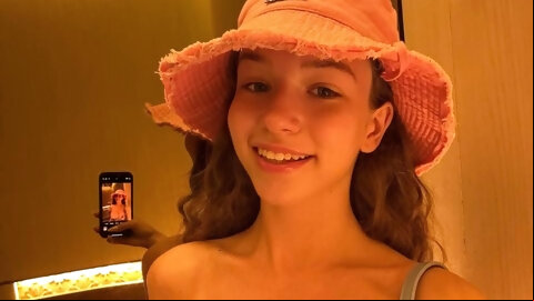 Cute Selfies In The Elevator